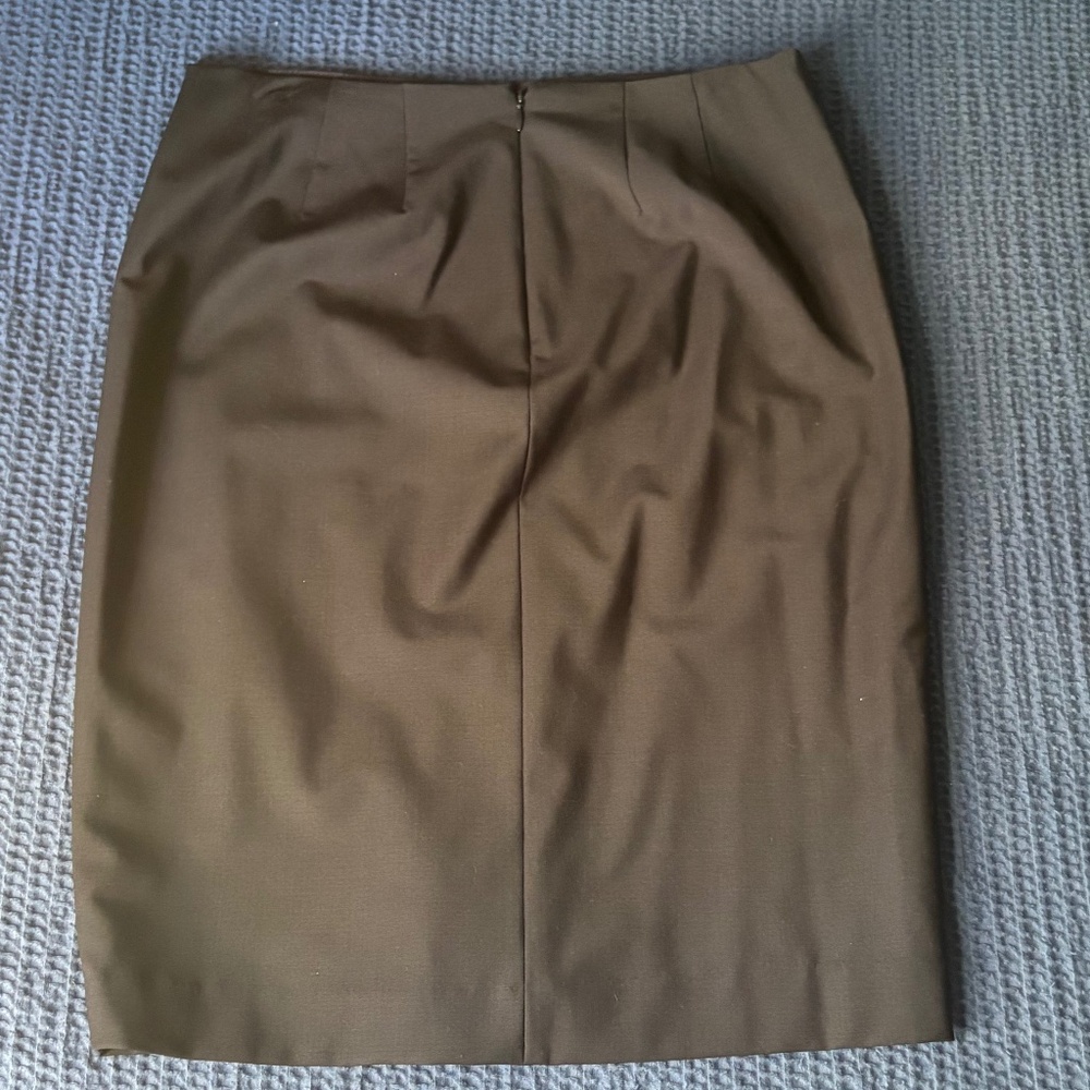Talbots Size 6 Petite Navy Blue Wool Blend Pencil Skirt - Picture 2 of 4